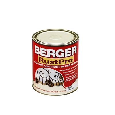 Berger Rustpro Anti-Rust Enamel Paint White 1 Quart P114032: $66.34