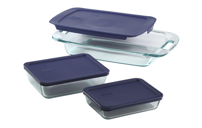  Pyrex Glass Containers 6 Piece 1 Each 1090529