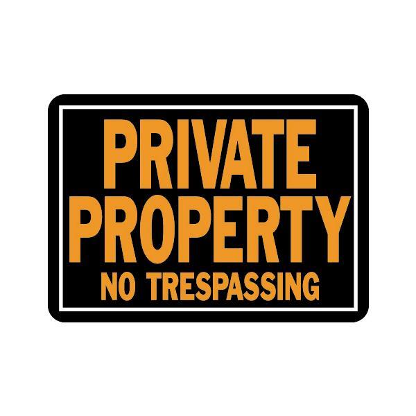  Hy-Ko Private Property No Trespassing Aluminum 1 Each 848