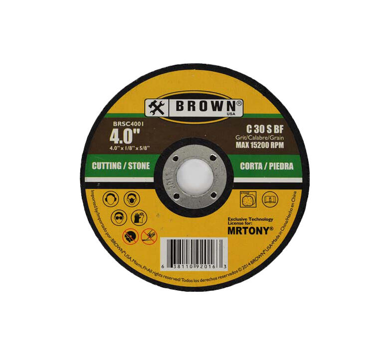  Brown USA Cutting Stone Disc 4x1/8x5/8 Inch  1 Each BRSC4001