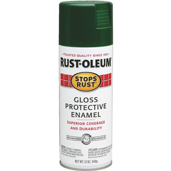 Rust-Oleum Gloss Enml Anti-Rst Spray Paint 12oz Hunter Green 1 Each 7738830