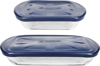 BAKEWARE SET 4PC W/NAVBLU LID
