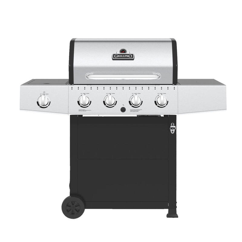 Grill Pro Gas Grill 4-Burner 40000 BTU Stainles Steel Black 1 Each 242164