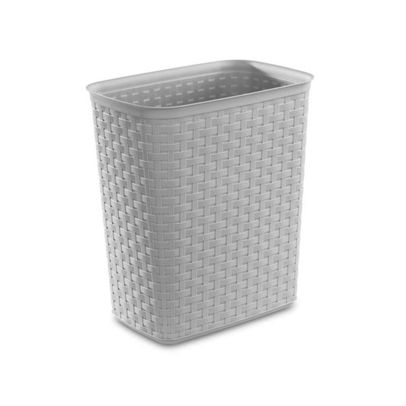  Sterilite  Weave Wastebasket 5.8 Gallon  Grey  1 Each 764-10386A06