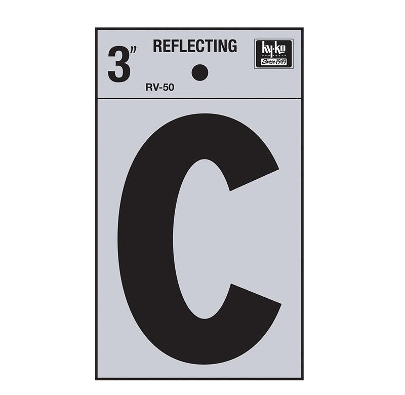  Hy-Ko Reflective Letter C 3 Inch  1 Each RV-50/C