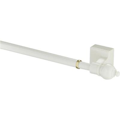  Kenney  Magnetic Cafe Rod 16-28 Inch 7/16 Inch  White 1 Each KN40344