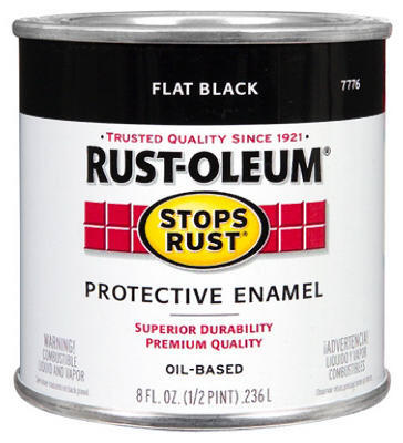  Rustoleum  Stops Rust Protective Enamel  1/2 Pint  Flat Black  1 Each 7776-730