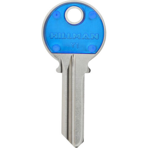 Hillman Key Blank Blue 1 Each 86250