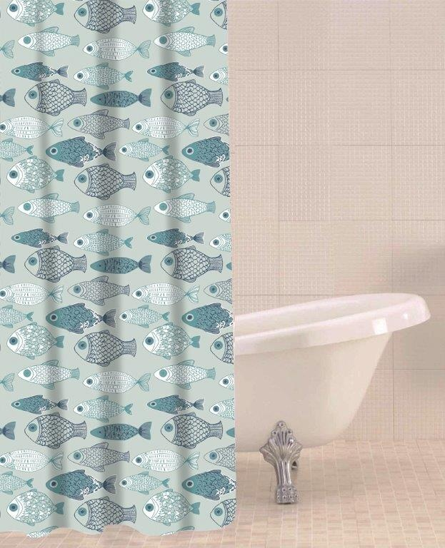 SHOWER CURTAIN FISH PEVA