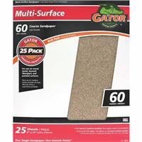 Gator  Coarse Sandpaper 60 Grit  9x11 Inch  1 Each 4211: $2.08
