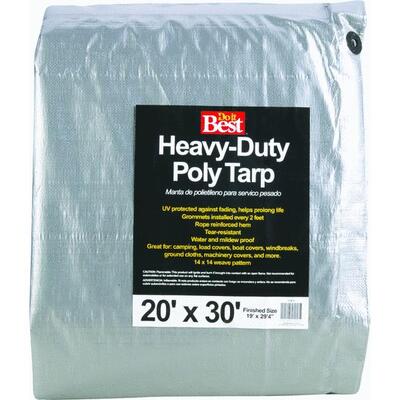  Do It Best Heavy Duty Poly Tarp 20x30 Foot  Silver 1 Each 725676
