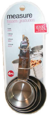  Good Cook  Measuring Cup 4 Piece Stainless Steel 1 Set 19850: $51.87