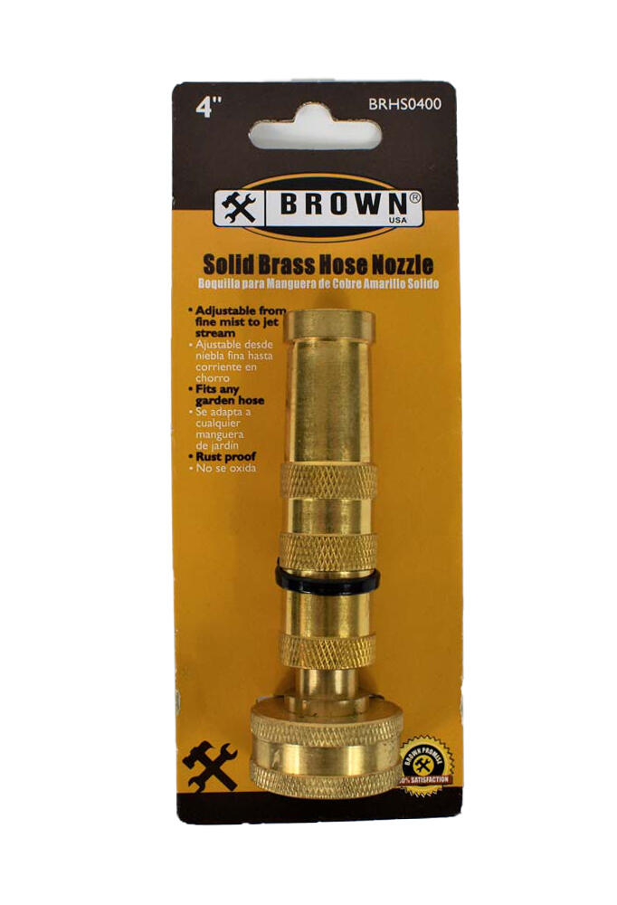 Brown USA Nozzle Solid Brass 1 Each BRHS0400