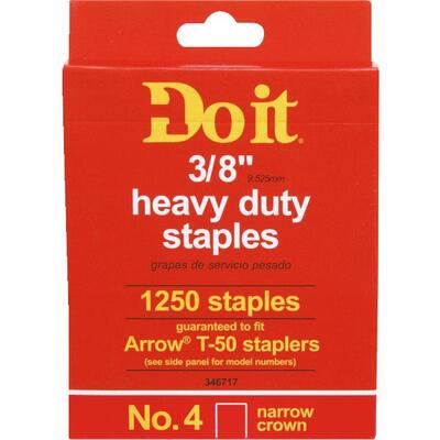  Arrow  Heavy Duty Narrow Crown Staple 3/8 Inch  1 Each 346717