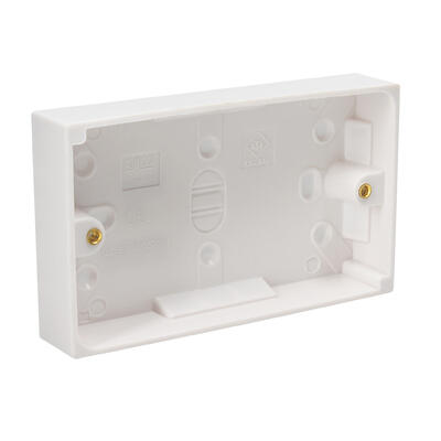 Switch Outlet Box 2 Gang With Knock Out 32mm 1 Each SB4W