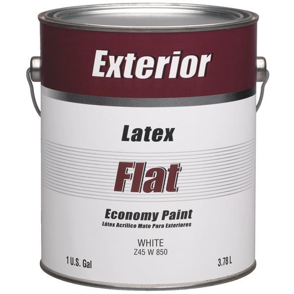 Economy Flat Latex Exterior Paint White 1 Gallon Z45W00850-16