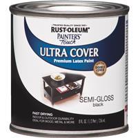 Rust-Oleum Semi Gloss Latex Paint Black 1 1/2 Pint 1974730
