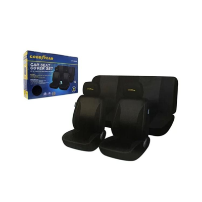 SEAT COVER SET 6PCS BLK