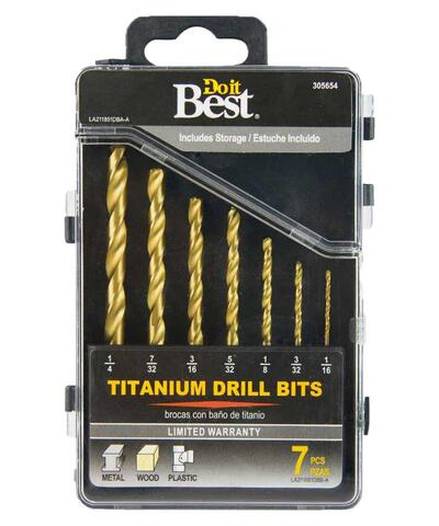  Do It Best  Titanium Drill Bit Set 7 Piece  1 Set 211851DB