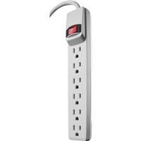 Woods Industries Power Strip 6 Outlet 4 Foot  Gray 1 Each 41367