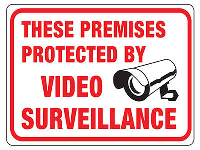  Hy-Ko Protected By Video Surveillance Sign 9x12 Inch  1 Each 20619