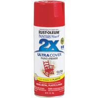 Rust-Oleum Painter's Touch Gloss Primer Spray Paint 12oz Apple Red 1 Each 249124