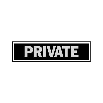  Hy-Ko Self-Adhesive Private Sign 8x2 Inch  1 Each 433