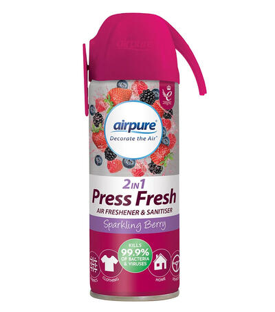  Airpure  Press Fresh 2 in 1 180ml Sparkling Berry 1 Each PF2IN1-084SB: $8.24