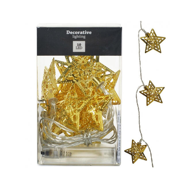  Decorative Star Chain LED Light Gold 1 Each AX5100210