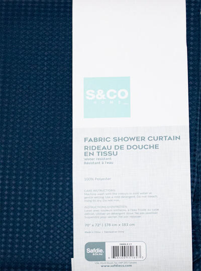 Safdie Shower Curtain Wafflle Full Stream 1 Each 50088.Z.13