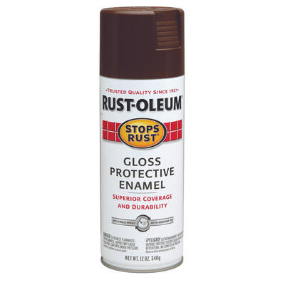Rust-Oleum Gloss Enml Anti-Rst Spray Paint Leather Brown 1 Each 7775830: $35.81