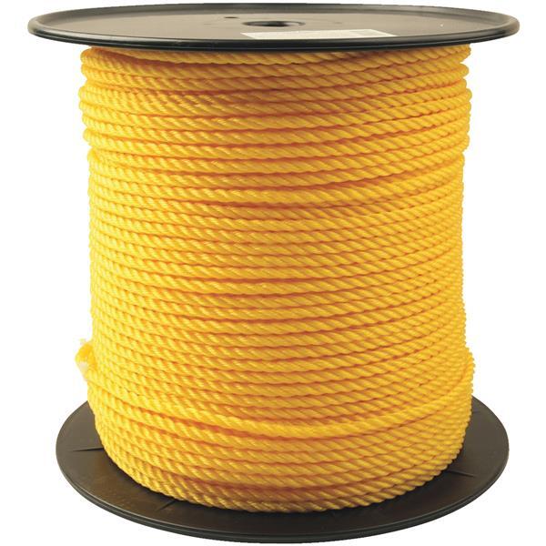 Do It Best Twisted Polypropylene Rope 1/4 Inchx600 Foot Yellow 1 Foot  700030