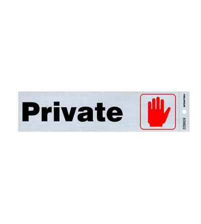  Hillman  Adhesive Private Sign 2x8 Inch  1 Each 839822