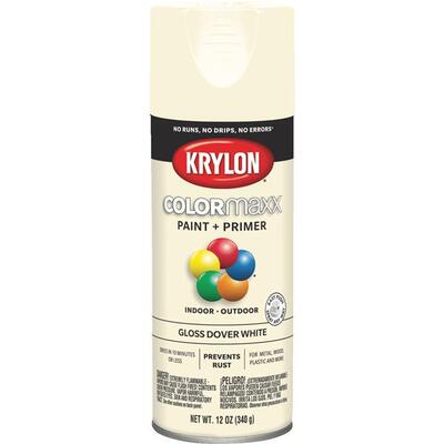 Krylon Colormaxx Gloss Spray Paint 12oz Dover White 1 Each K05355507