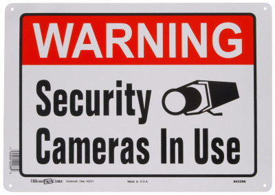 SECURITY CAM SIGN 10X14