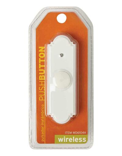 Iq America Doorbell Push Button Wireless Slimline White 1 Each WD-6104A