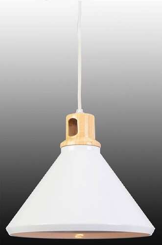  Lampara Pendant Lamp E27  White  1 Each  253004P-1WH