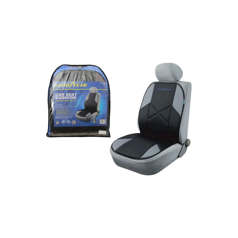 Goodyear Car Seat Cushion Black and Grey 1 Each 991-GYCH8324