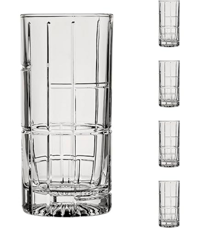 HIBALL GLASS SET 4PK 12OZ FTR