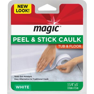 Magic Caulk Strip 1-1/4x5 Inch  White 1 Each 3015