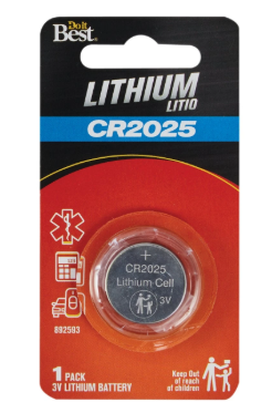 BATTERY COIN CELL CR2025
