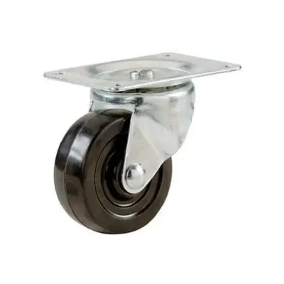  Swivel Caster Rubber Wheel 1-9/16 Inch   1 Each F22901