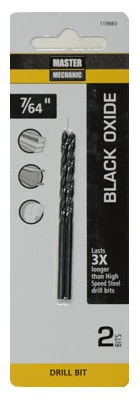 BLK OXIDE DRILL BIT 7/64