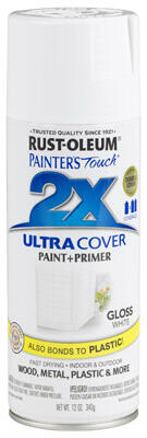 Rust-Oleum Painter's Touch Gloss Primer Spray Paint White 1 Each 249090