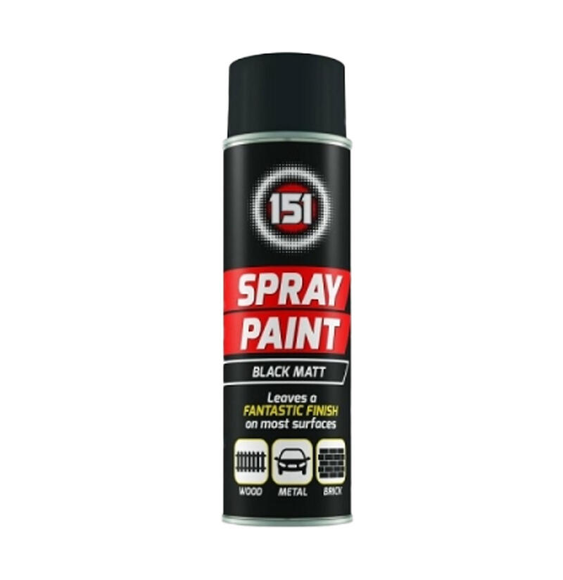 151 Matt Spray Paint 250ml Black 1 Each TAR003A