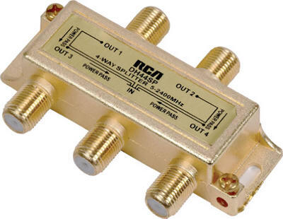  Audiovox Satellite Splitter 4Way Gold 1 Each DH44SPR