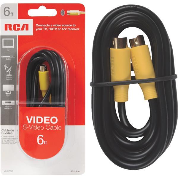  Rca Cable S-Video  6 Foot  Black 1 Each VH976R