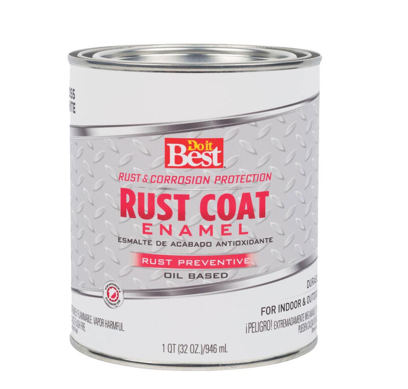 Do It Best Rust Coat Gloss Enamel Paint White 1 Each 203566D M&C Home