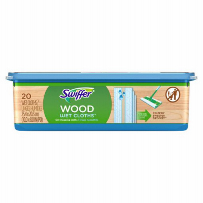 Sweeper Wet Wood Floor Mopping Cloths, 20-Ct.