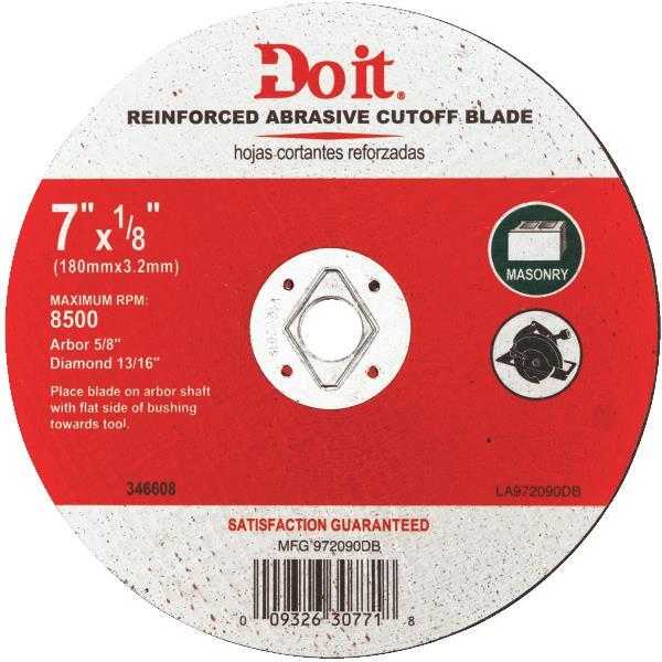  Do It Best Masonry Cut Off Wheel 7x1/8x 5/8 Inch 1 Each 972090DB